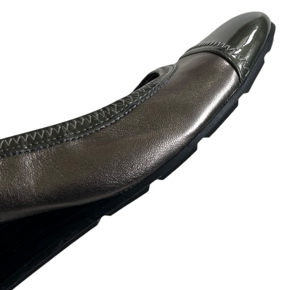EUC Cole Haan Leather Wedges Size Pewter Size 7 Narrow - Picture 7 of 8